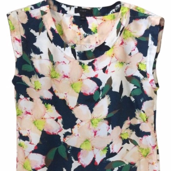 J.Crew Cove Floral Sleeveless Blouse - Picture 3 of 3